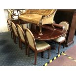 ROSEWOOD DINING TABLE & 8 DANISH CHAIRS - TARM STOLE MOBELFABRIK AS