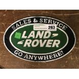 CAST IRON LAND ROVER SIGN