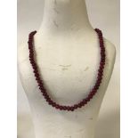 9CT GOLD RAW RUBY NECKLACE