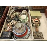 TRAY OF ORIENTAL CERAMICS ETC