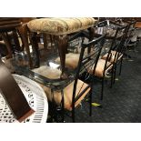 GLASS TOP DINING TABLE & SIX CHAIRS