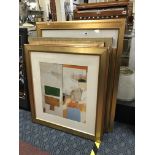 10 GILT FRAMED PICTURES