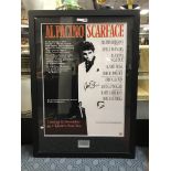 AL PACINO SCARFACE FILM POSTER - SIGNED