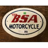 CAST IRON BSA SIGN