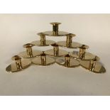 ANDREAS MIKKELSON DANISH GOLD PLATED CANDLESTICKS