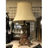 MARBLE & BRONZE TABLE LAMP