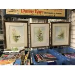 3 ORNITHOLOGICAL WATERCOLOURS - ANDREW OSBOURNE