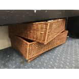 FOUR LARGE WICKER BASKETS