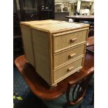 PAIR OF BAMBOO EFFECT BEDSIDE CHESTS