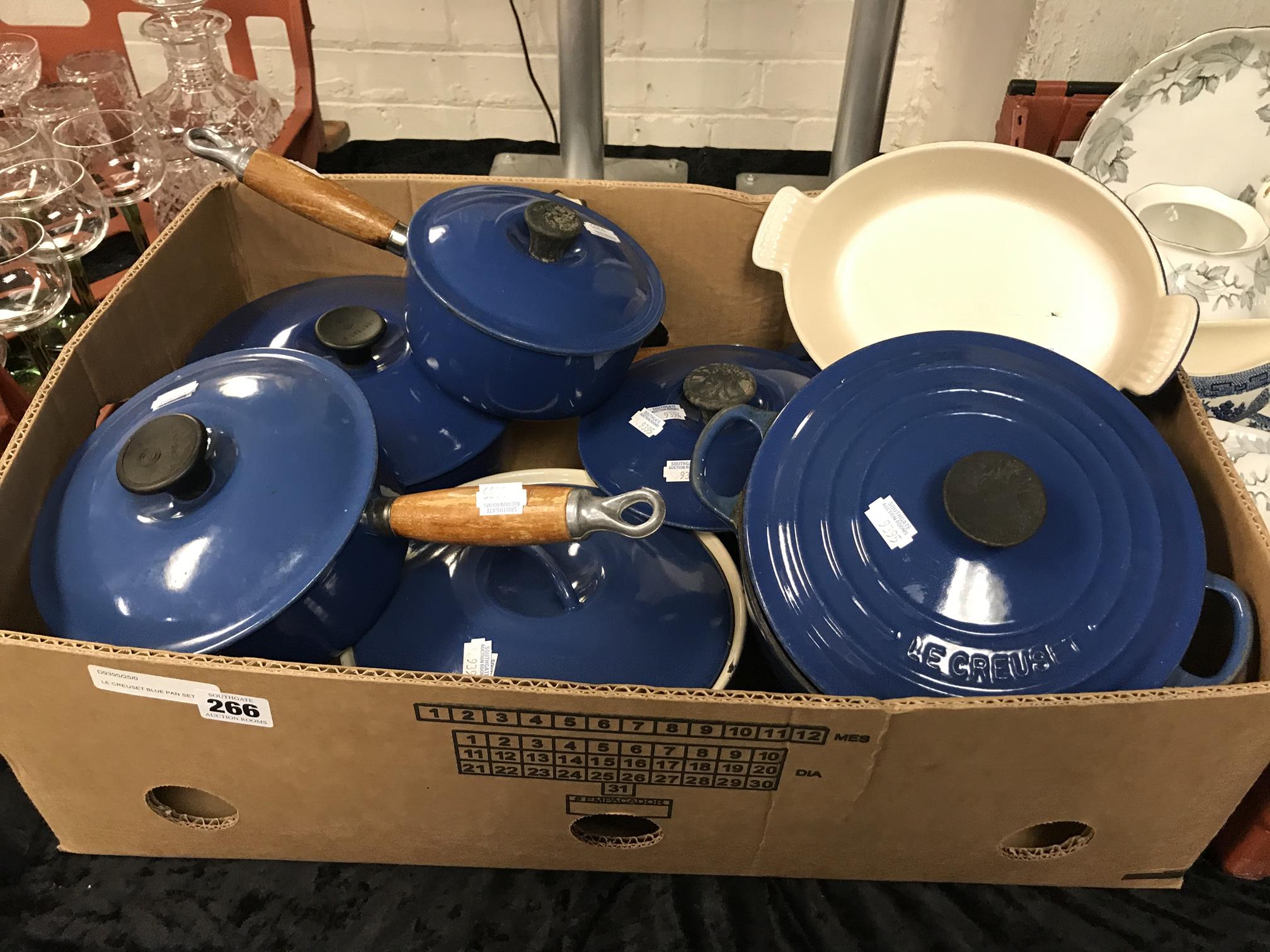 LE CREUSET BLUE PAN SET