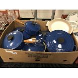 LE CREUSET BLUE PAN SET