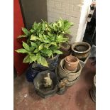 COLLECTION OF GARDEN POTS