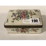 RECTANGULAR FRENCH PORCELAIN BOX