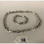 CHUNKY HM SILVER NECKLACE & BRACELET