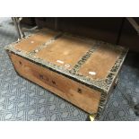 METAL TRIMMED TRUNK WITH KEYS