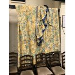 PAIR OF LINED CURTAINS WITH PELMETS & TIE BACKS - APPROX 330.2CM X 254CM
