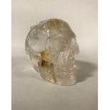 ROCK CRYSTAL SKULL PAPERWEIGHT