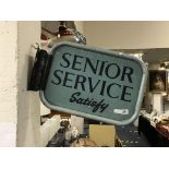 SENIOR SERVICE DOUBLE SIDED SHOP SIGN