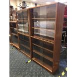 2 GLAZED BOOKCASES