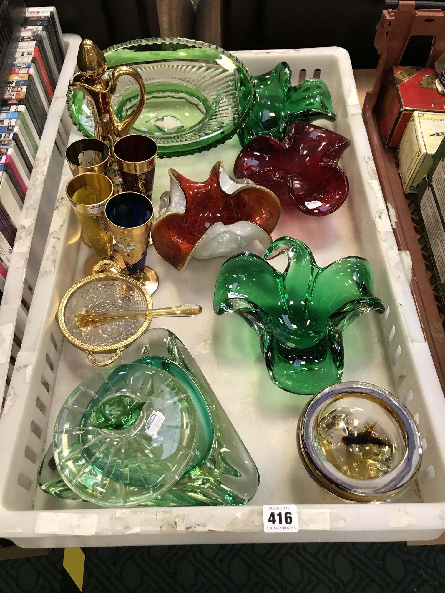 COLLECTION OF COLOURED GLASS