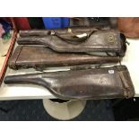 4 ANTIQUE 'LEG OF MUTTON' GUN CASES