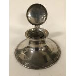 HM SILVER INKWELL