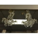 PAIR CHANDELIERS & WALL LIGHTS