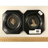 PAIR OF PORTRAIT MINIATURES