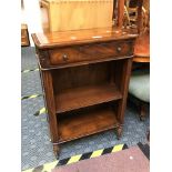 MAHOGANY BOOKCASE WITH DRAWER