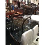 GLASS TOP DINING TABLE & 6 CHAIRS