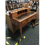 YEW LEATHER TOP WRITING DESK