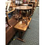 ROSEWOOD TABLE & ROUND OAK TABLE