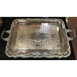 LARGE SILVER PLATED TRAY