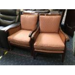 PAIR OF BERGERE CHAIRS