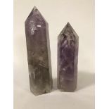 2 QUARTZ OBELISKS