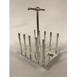 SILVER PLATE DRESSER STYLE TOAST RACK