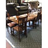 OAK DRAW LEAF TABLE & FOUR CHAIRS