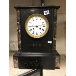 BLACK SLATE MANTLE CLOCK