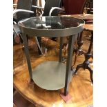 ROUND METAL SIDE TABLE