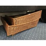 FOUR LARGE WICKER BASKETS