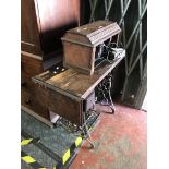 CAST IRON SEWING MACHINE ON STAND