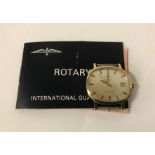 GENTS 9CT GOLD ROTARY WATCH