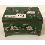 GREEN CLOISONNE CASKET