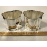 PAIR SILVER PLATE PEN HOLDERS