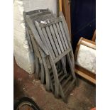 FOUR GARDEN CHAIRS