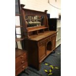 ART NOUVEAU MIRRORED BACK SIDEBOARD