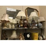 COLLECTION OF TABLE LAMPS