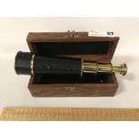 LEATHER EXTENDABLE TELESCOPE IN BOX