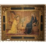 SIGNED RELIGIOUS ICON - MARY & THE ANGEL