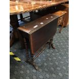 INLAID DROP LEAF TABLE